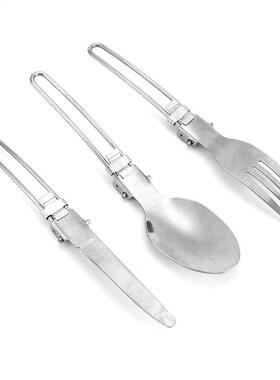 Vaisselle pliante en acier inoxydable | Ensemble Portable de