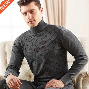 high-neck thermal underwear men cotton middle-aged elderly c