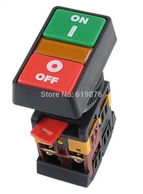 1PCS ON OFF START STOP Push Button w Light Indicator Momenta