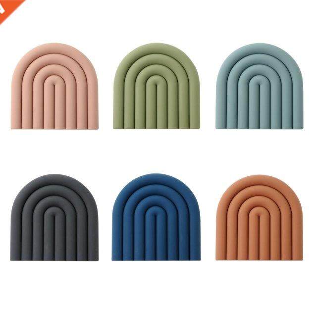 Nordic Style Rainbow Insulation Pad Heat Resistant Pot Pad D