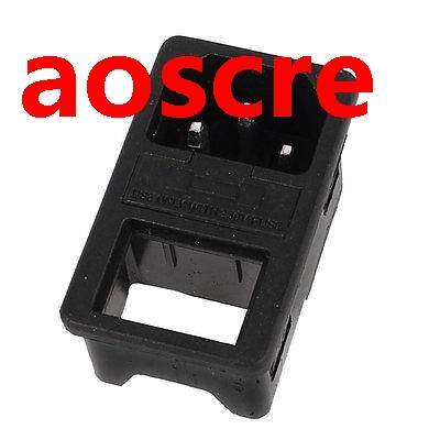 Rocker Switch Fuse Holder IEC320 C14 Inlet Power Socket AC 2