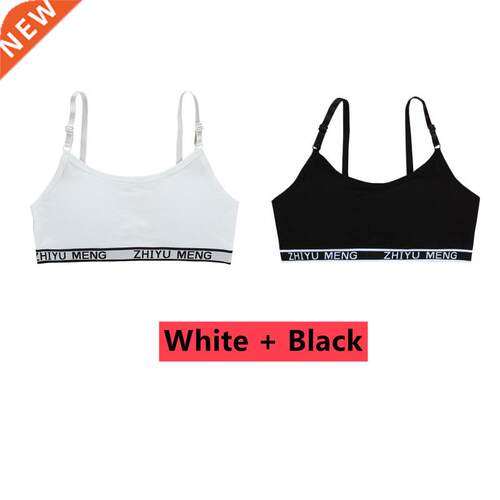 2PC Sports Bra for Kids Cotton Training Bra Teen Girls Under