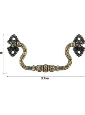 5Pcs Jewelry Box Cabinet Pulls Suitcase Holder Antique Bronz