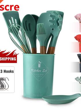 Silicone Kitchen Cooking Utensil Set BPA Free Non Toxic Cook