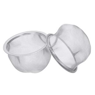 2 Pcs Stainless Steel Drainer Mesh Tea Strainer Teapot Filte