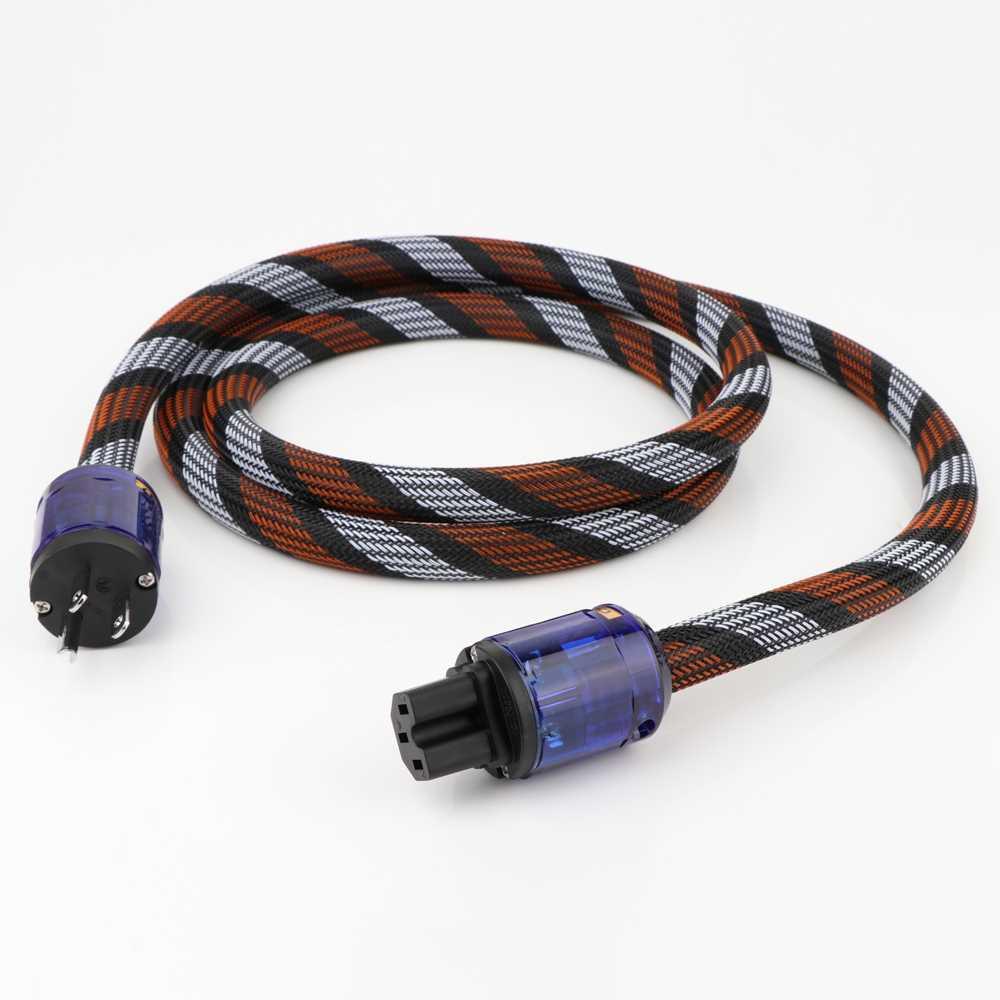 6N OFC Copper US AC Power cord cale HIFI Power Extension Ca