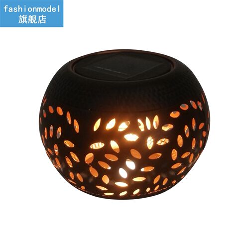 LED Light Solar Lantern Patio Dancing Flickering Flame Roman