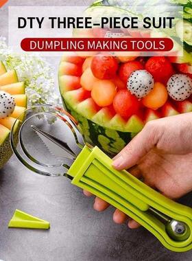 4 In 1 Watermelon Slicer Cutter Scoop Fruit Carving Knife Cu