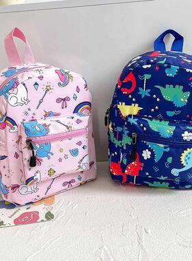 2022 New Kid's Backpack Canvas Cartoon Printing School B