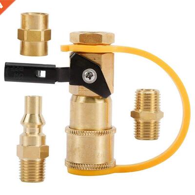 4Pcs RV Propane Quick Connecting Adapter 1/4 Inch Shutoff Va