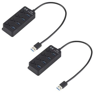 4-port HUB with key switch hub usb3.0 splitter mini Support
