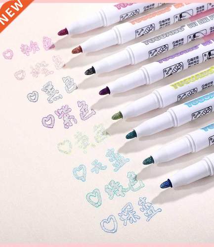 Double Lines Contour Colored Marker Pen Outline Marker Diy