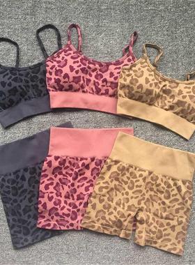 2022 Seamless Leopa Yoga Set Slim Trasuit For Women Spor