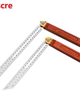 Angle Rulers Gauges Tri Square Sliding T-Bevel With Wooden /