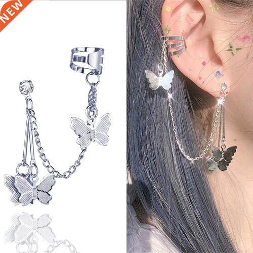 2022 Fashion Butterfly Clip Earrings Ear hook Stainless Stee