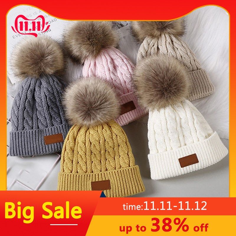 Baby Boy Hat Cute Pompom Baby Cap Beanie  Autumn Winter Warm