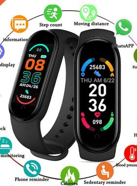 M6 Smart Watch Men Women Ftness Bracelet Tracker Heart Rate
