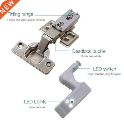 Include Battery LED Cabinet Hinge Night Light Sensor Light F
