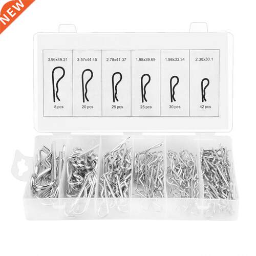 150pcs R Cotter Pin Tractor Pin Clip Assortment Fastener Set