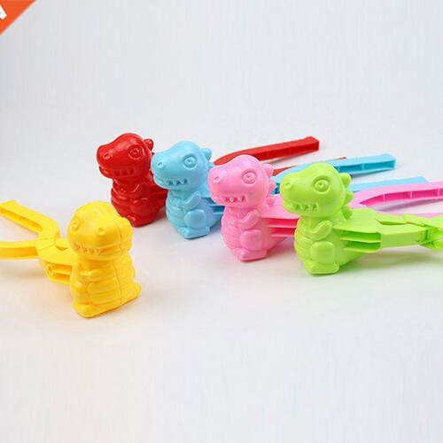 1PC Plastic Cartoon Dinosaur Snowball Maker Clip Maker Snow