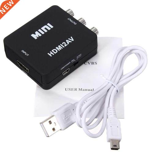 Mini HDMI to RCA Composite Video Audio AV Adapter Converter
