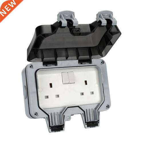 2 Gang IP66 Waterproof Outdoor Extension Lead Double Socket