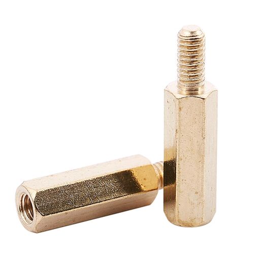 50 Pcs M3 3mm Male Female Brass PCB Spacer Hex Stand-Off Pil