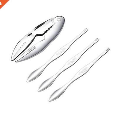 4Pcs Seafood Tool Set Including 1 Seafood Crackers and 3 Cra