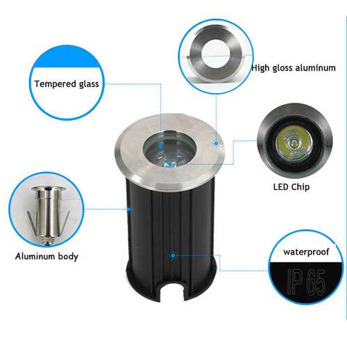 10PCS LED Underground Light 1W W 5W COB Floor Lamp Outdoor