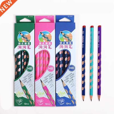 12PCS/Set HB Wood Cased Pencils with Pencil Sharpener, Corr