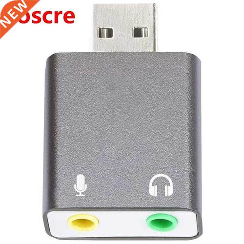 .5mm TRS Microphone to USB 2.0 Stereo Audio External Sound