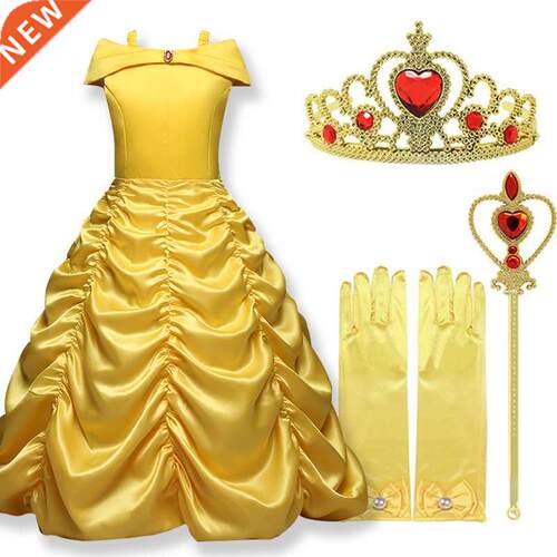Little Girl Princess Dresses Beauty and The Beast Belle Dres