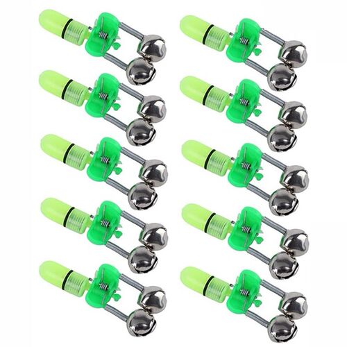 10Pcs Green LED Light Night Fishing Lamp Luminous Stick Bell