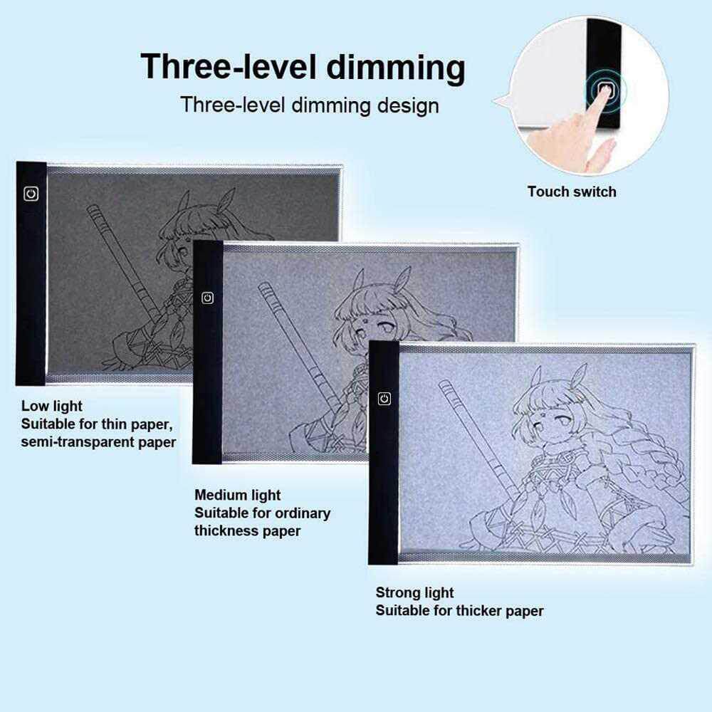 A5 LED Light Box Tracer Artcraft Copy Board Graphic Tablet D