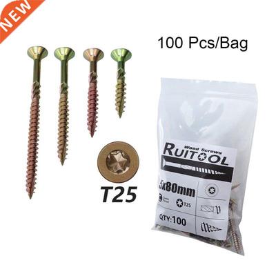 100pcs T25 Woodworking Plum Blossom Self Tapping Screws Dec