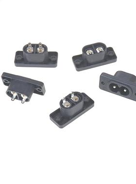 5 Pcs/Set IEC320 C8 2 Terminal Power Plug Inlet Socket AC 25