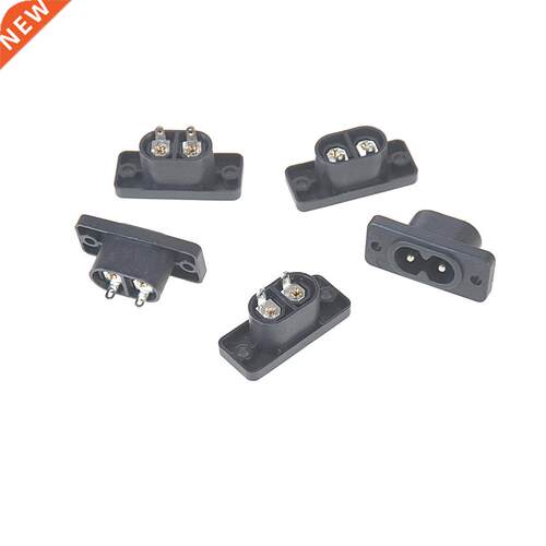 5 Pcs/Set IEC320 C8 2 Terminal Power Plug Inlet Socket AC 25