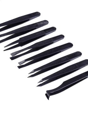 8pcs Precision ESD Tweezers Plaic Anti-atic Tweezer Pinc