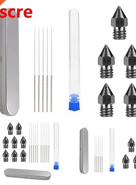 3D Printer Cleaning Tool Set 0.4mm MK8 Hardened Steel Nozzle