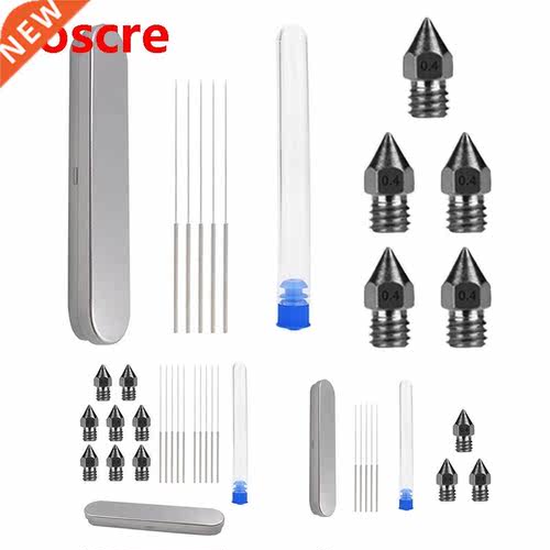 3D Printer Cleaning Tool Set 0.4mm MK8 Hardened Steel Nozzle