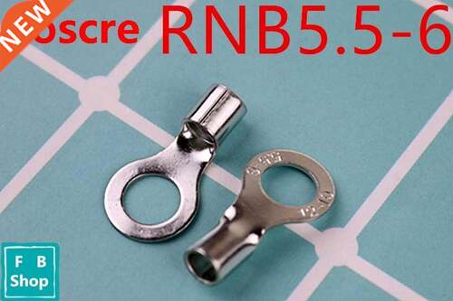 Free shipping RNB5.5-6 Non-insulated ring terminal AWG 12-10