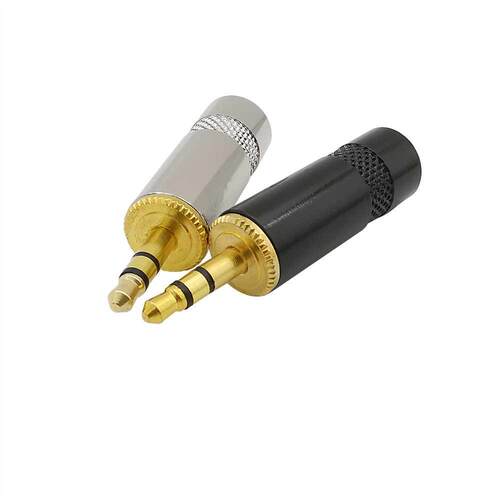 Gold-plate .5mm Stereo  Pole Male Plug Audio Solder Connec