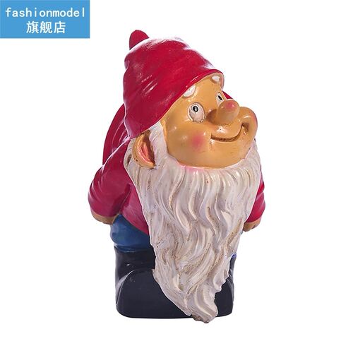 Outdoor Home Decor Collectible White Beard Resin Craft Gift