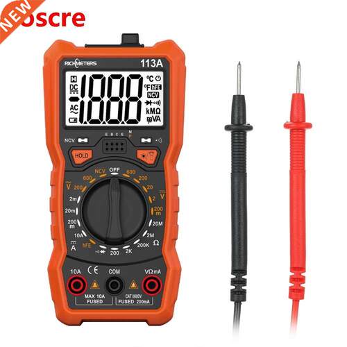 Multimeter RM113A NCV Digital Multimeter 2000 Counts AC/DC