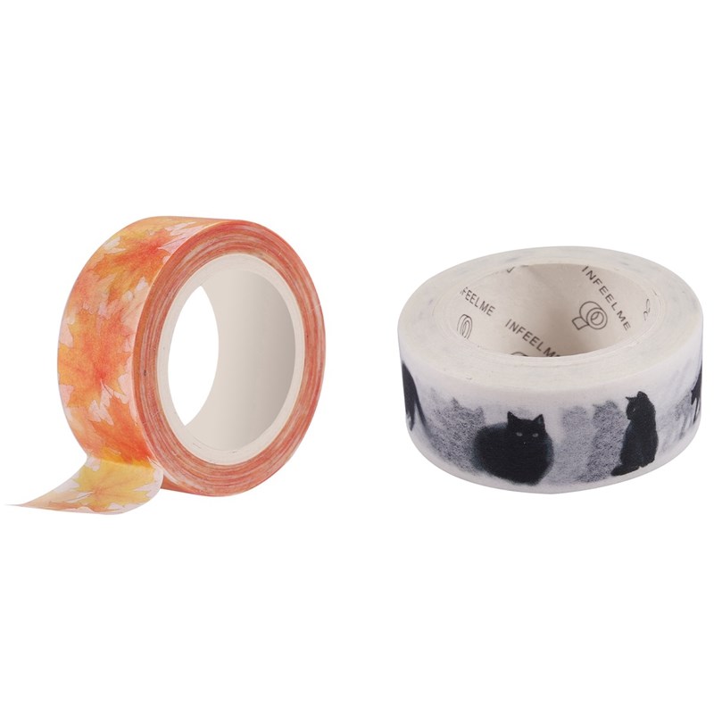 2x 1.5cm Wide Luxuriant Animals Washi Tape Adhesive Tape Lab