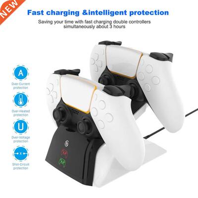 Dual Fast Charger 适用于 PS5 Wireless Controller LED Indicat