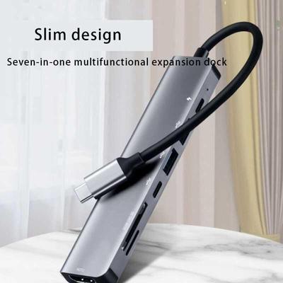 Type C to Compatible 4K Adapter Hub USB 3.0 Output PD Chargi