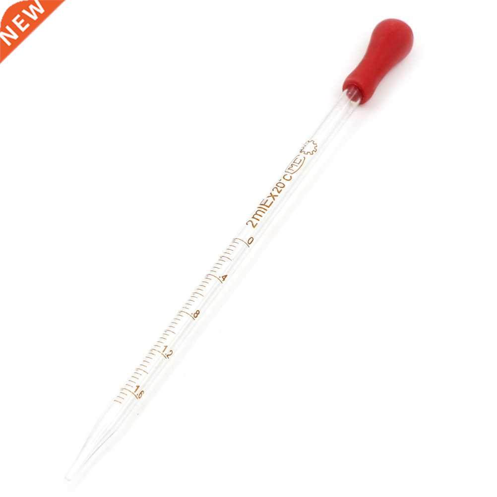 Transparent Red Rubber Head Glass Dropper Glass Pipette Lab