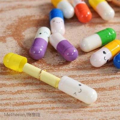 50Pcs Mini Smiley Pills With Roll Paper Notes Message In A W