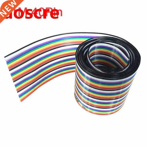 1Pcs Ribbon cable 40 WAY Flat Color Rainbow Ribbon Cable wir